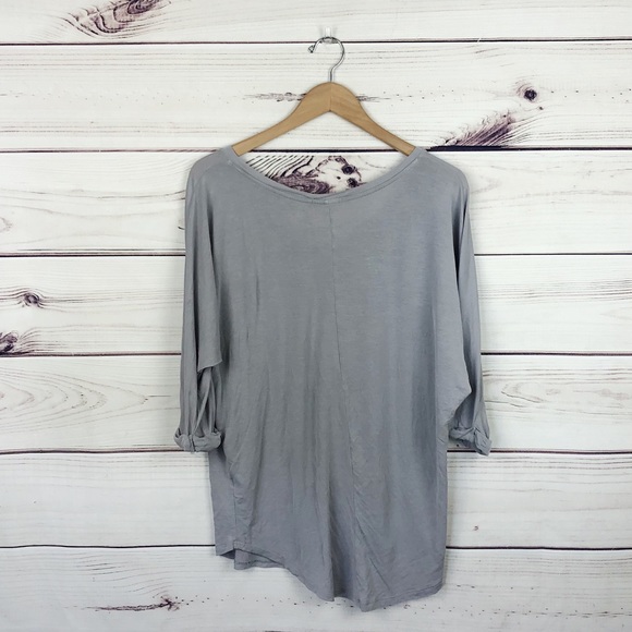 Freebird Lavender Gray Slouchy Tee Sz Large - Picture 4 of 6